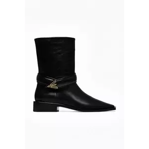 Vanda Novak cizme de piele ZOEY DEEP BLACK imagine