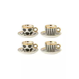 J-Line set de cești și farfurioare 4-pack imagine