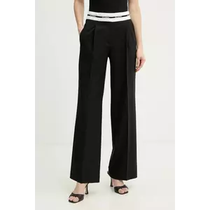 Karl Lagerfeld pantaloni cu lână BW ESSENTIAL imagine