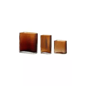 Hübsch set de vaze decorative Amber 13/18/20 cm 3-pack imagine