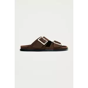 Alohas papuci din piele Alba imagine