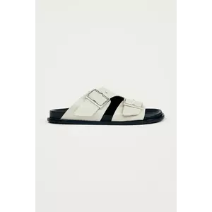 Alohas papuci din piele Alba imagine