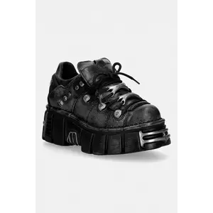 New Rock sneakers din piele PULIK OLD ARENA TOWER NEGRO ACERO + later imagine