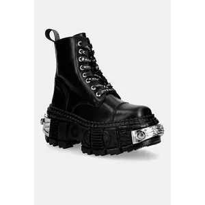 New Rock bocanci de piele CRUST NEGRO, TANK CASCO NEGRO POWER * imagine