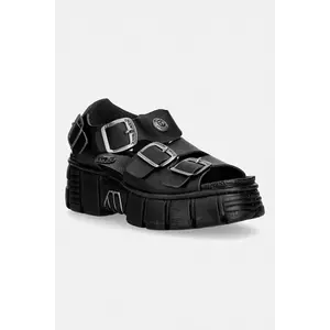 New Rock sandale VEGAN NEGRO GRUESO, TOWER CASCO NEGRO LAT imagine
