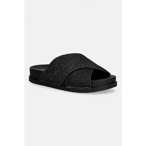 Tommy Jeans papuci TJW COMFORT SLIDES WASHED DENIM imagine