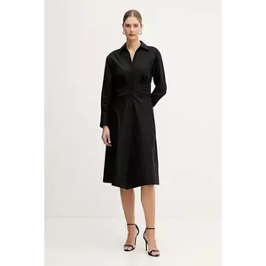 BOSS rochie din bumbac Drepil imagine