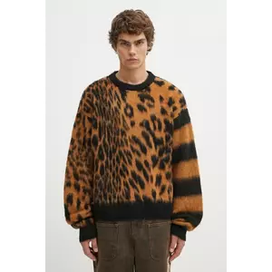 Aries pulover din amestec de lână Brushed Leopard imagine