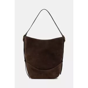 Marella geantă de mână din piele întoarsă MLAZEBRA imagine