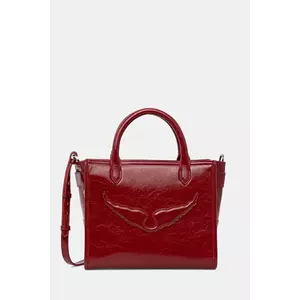 ZADIG&VOLTAIRE geantă de piele ANGEL TOTE XS WRINKLED PATENT imagine