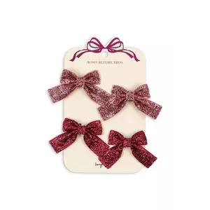 Konges Sløjd agrafe de par copii GLITTER BOW HAIR CLIPS 4-pack imagine