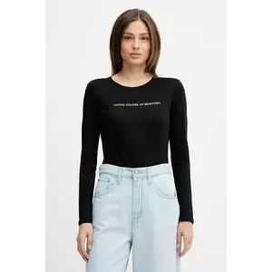 United Colors of Benetton longsleeve din bumbac imagine