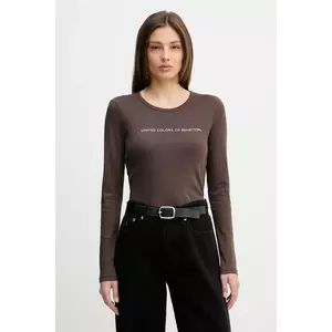 United Colors of Benetton longsleeve din bumbac imagine