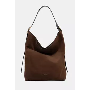 ZADIG&VOLTAIRE geantă de mână din piele întoarsă JANE HOBO XL SUEDE imagine