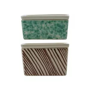 House Doctor set recipiente de depozitare cu capace HDDiva 12, 5 x 9 x 6 / 12, 5 x 9 x 8 cm. 2-pack imagine