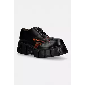 New Rock pantofi de piele CRUST NEGRO, PULIK FUEGO, TOWER NEGRO + LAT imagine