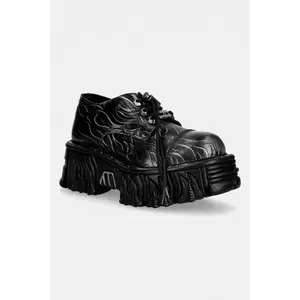 New Rock pantofi de piele GRABADO FUEGO PULIK ACERO CRUST NEGRO imagine