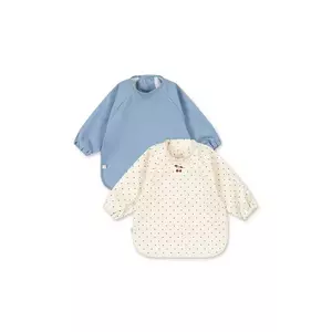 Konges Sløjd salopete pentru bebeluși 2 PACK DINNER BIB WITH SLEEVES 2-pack imagine