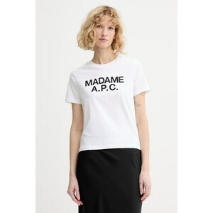 A.P.C. tricou din bumbac T-SHIRT CROP MANCHE COURTE MADAME APC imagine