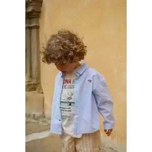 Konges Sløjd cămașă de bumbac pentru copii WES SHIRT GOTS imagine