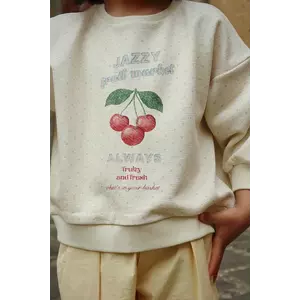 Konges Sløjd hanorac de bumbac pentru copii LOUPY LOU SWEAT SHIRT OCS imagine