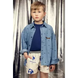 Mini Rodini cămașă din denim pentru copii denim dots imagine