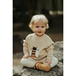 Donsje pulover din bumbac pentru bebeluși Valenthe Sweater Bee imagine
