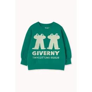 Tinycottons hanorac de bumbac pentru copii FROG & FROG GRAPHIC SWEATSHIRT imagine