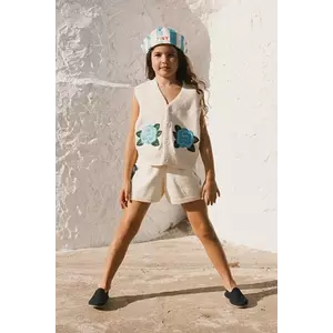 Tinycottons vestă din bumbac pentru copii FLOWERS KNITTED VEST imagine