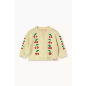 Tinycottons cardigan din bumbac pentru bebeluși MINI CHERRIES KNITTED BABY CARDIGAN imagine