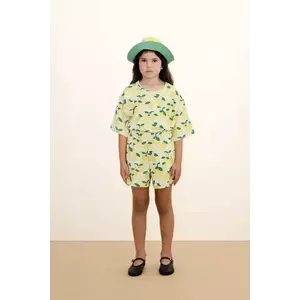 Tinycottons pantaloni scurți copii ORANGES RIB SHORT imagine