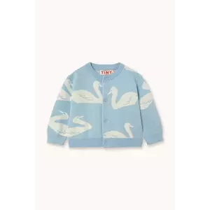 Tinycottons cardigan din bumbac pentru bebeluși BIG SWANS BABY CARDIGAN imagine