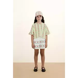 Tinycottons tricou de bumbac pentru copii ROSE PATTERN CROP TEE imagine