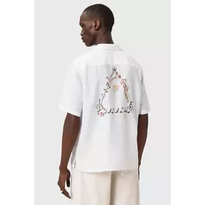 AllSaints cămașă de in TRI imagine