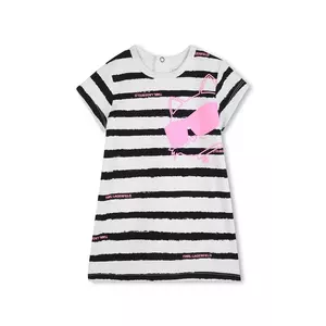 Karl Lagerfeld rochie din bumbac pentru copii imagine