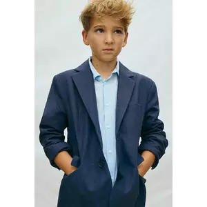 Mayoral jachetă din amestec de in pentru copii imagine