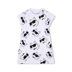 Karl Lagerfeld rochie din bumbac pentru copii imagine