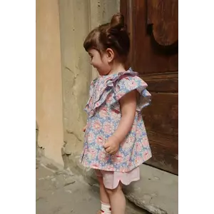 Konges Sløjd bluză de bumbac pentru copii KIM FRILL SS SHIRT GOTS imagine