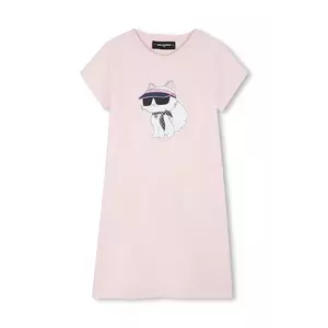 Karl Lagerfeld rochie din bumbac pentru copii imagine