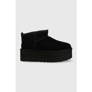 UGG cizme de zăpadă din piele întoarsă W Classic Ultra Mini Platform imagine