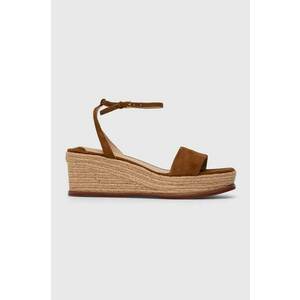Lauren Ralph Lauren sandale din piele întoarsă Leona imagine