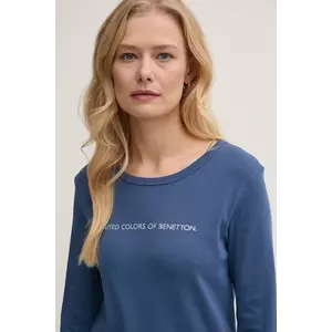 United Colors of Benetton longsleeve din bumbac imagine