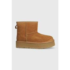 UGG cizme de zapada din piele intoarsa CLASSIC MINI PLATFORM imagine