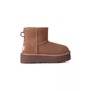 UGG cizme de zăpadă din piele întoarsă CLASSIC MINI PLATFORM imagine