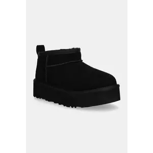 UGG cizme de zapada din piele intoarsa CLASSIC ULTRA MINI PLATFORM imagine