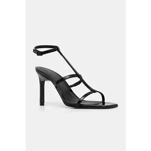 Calvin Klein sandale de piele HEEL GLADI SANDAL 90 PAT imagine