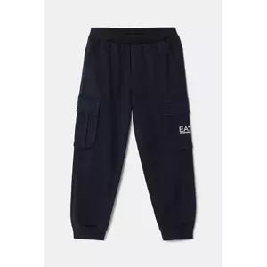 EA7 Emporio Armani pantaloni de trening din bumbac pentru copii imagine