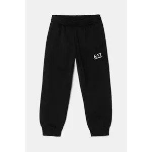 EA7 Emporio Armani pantaloni de trening din bumbac pentru copii imagine
