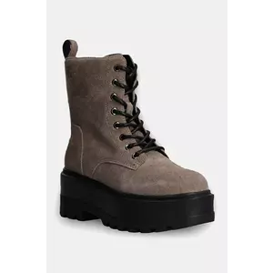 Calvin Klein Jeans bocanci din piele intoarsa FLATFORM ZIP LACEUP MG S imagine