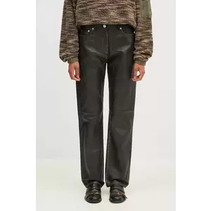 Samsoe Samsoe pantaloni de piele Salynn imagine